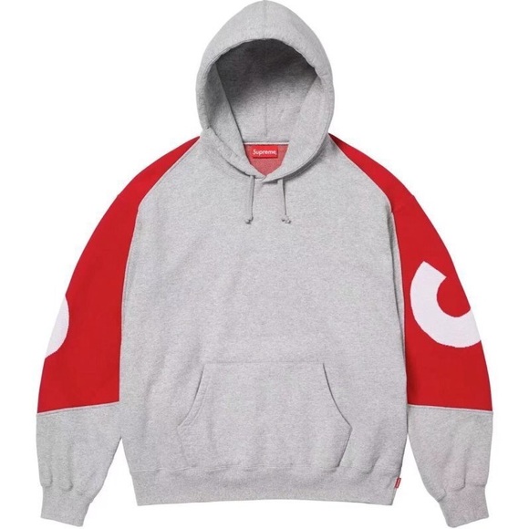 Supreme Bold Red and Gray Hoodie(new) - Picture 2 of 2